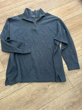Polo Ralph Lauren Men's Estate-Rib Quarter-Zip Pullover - 3XB Blue
